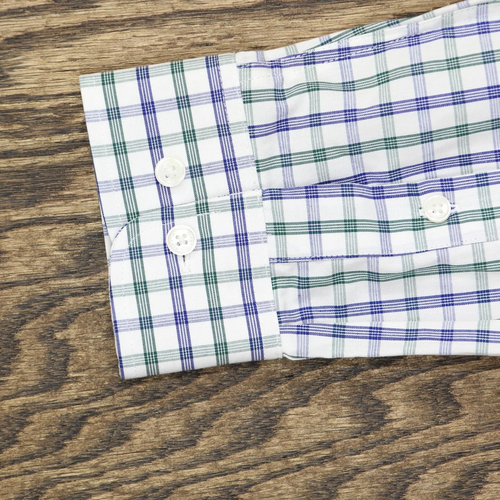 Tommy Hilfiger Slim Performance Stretch Check Dress Shirt Pine M 15 1/2 32-33