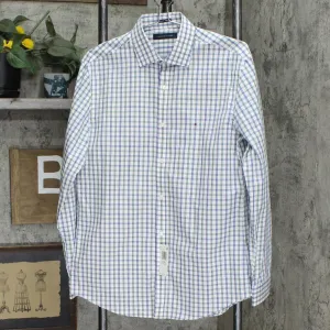 Tommy Hilfiger Slim Performance Stretch Check Dress Shirt Pine M 15 1/2 32-33