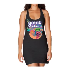Trolls Great Vibes Official Women's Long Tank Dress (Black)