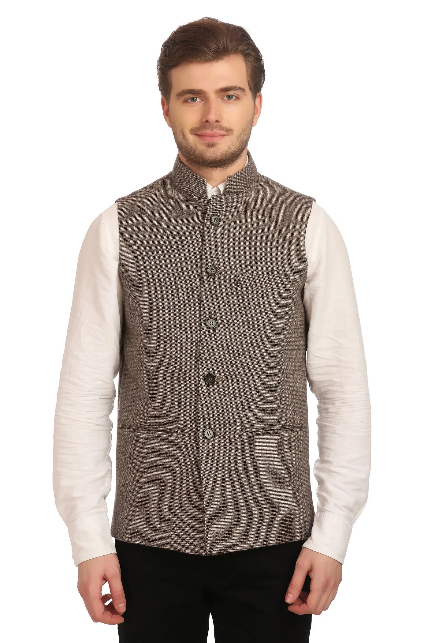 Tweed Grey Modi Nehru Jacket
