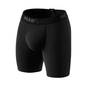 UltraSoft  Boxer Brief 7.6" OpenFly, Black