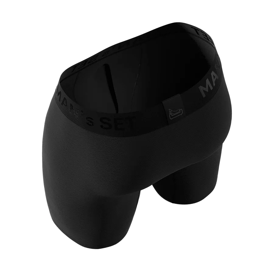UltraSoft  Boxer Brief 7.6" OpenFly, Black