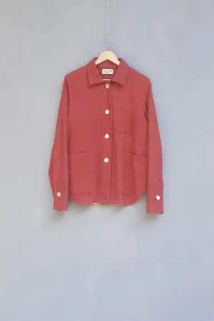 Urvashi Kaur   I   Subaru JACKET SUELO 100% handloom cotton brick TESSELLATE- 55