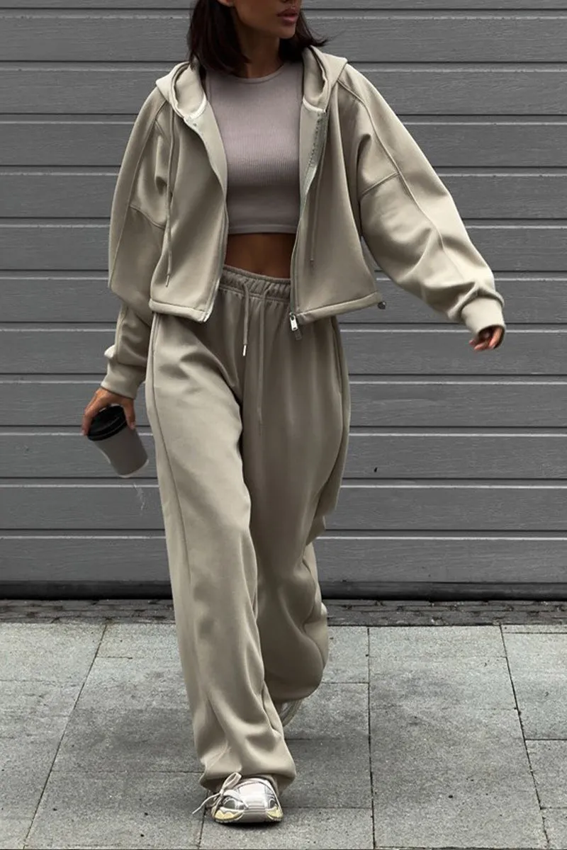 US3409 Workout Jacket and Sweatpants Set