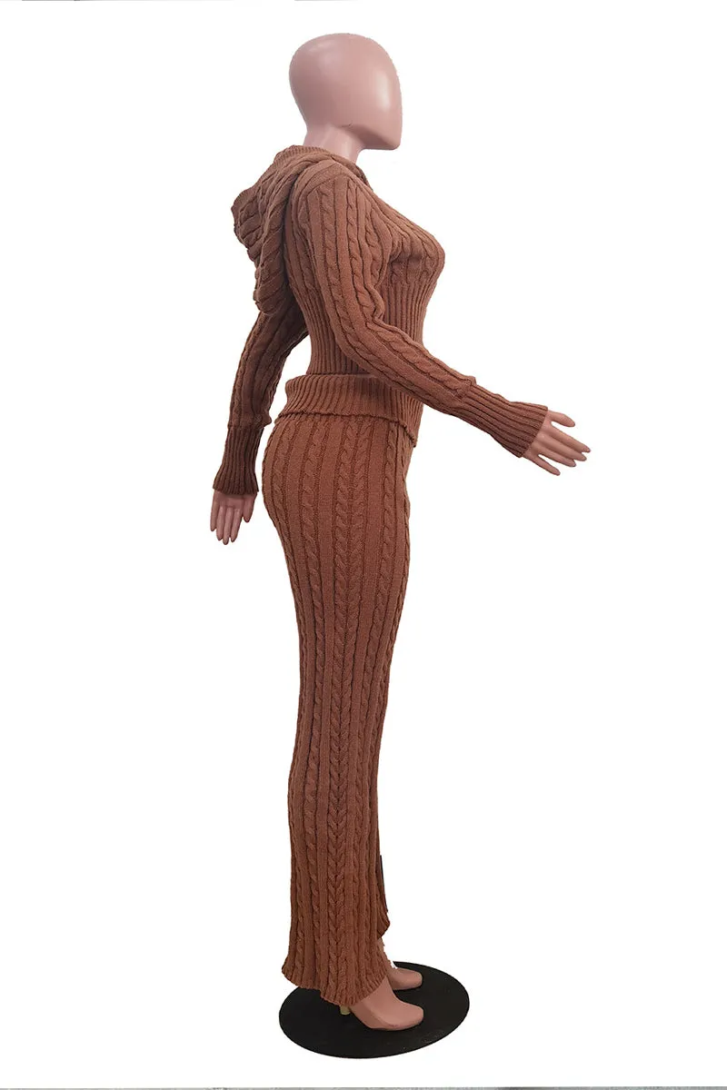 UT3001 Knitted Shirt and Pants Set