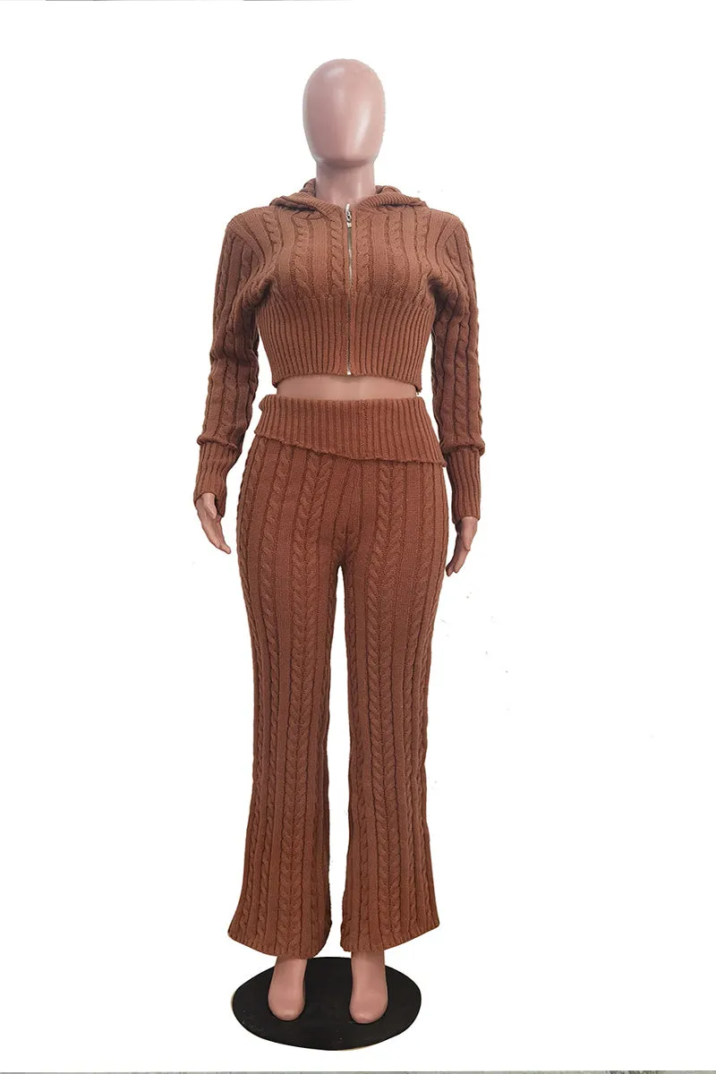 UT3001 Knitted Shirt and Pants Set
