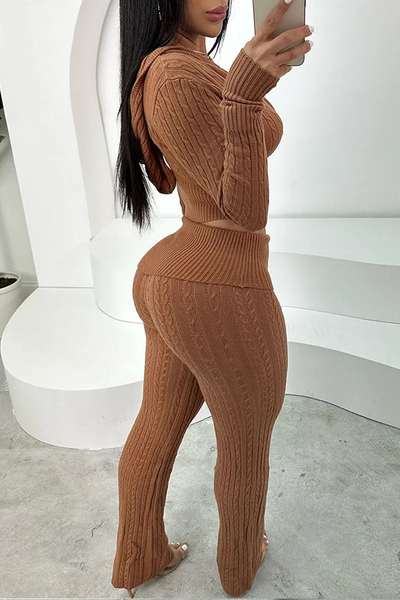 UT3001 Knitted Shirt and Pants Set