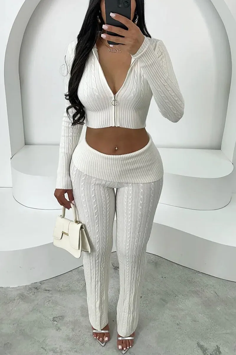 UT3001 Knitted Shirt and Pants Set