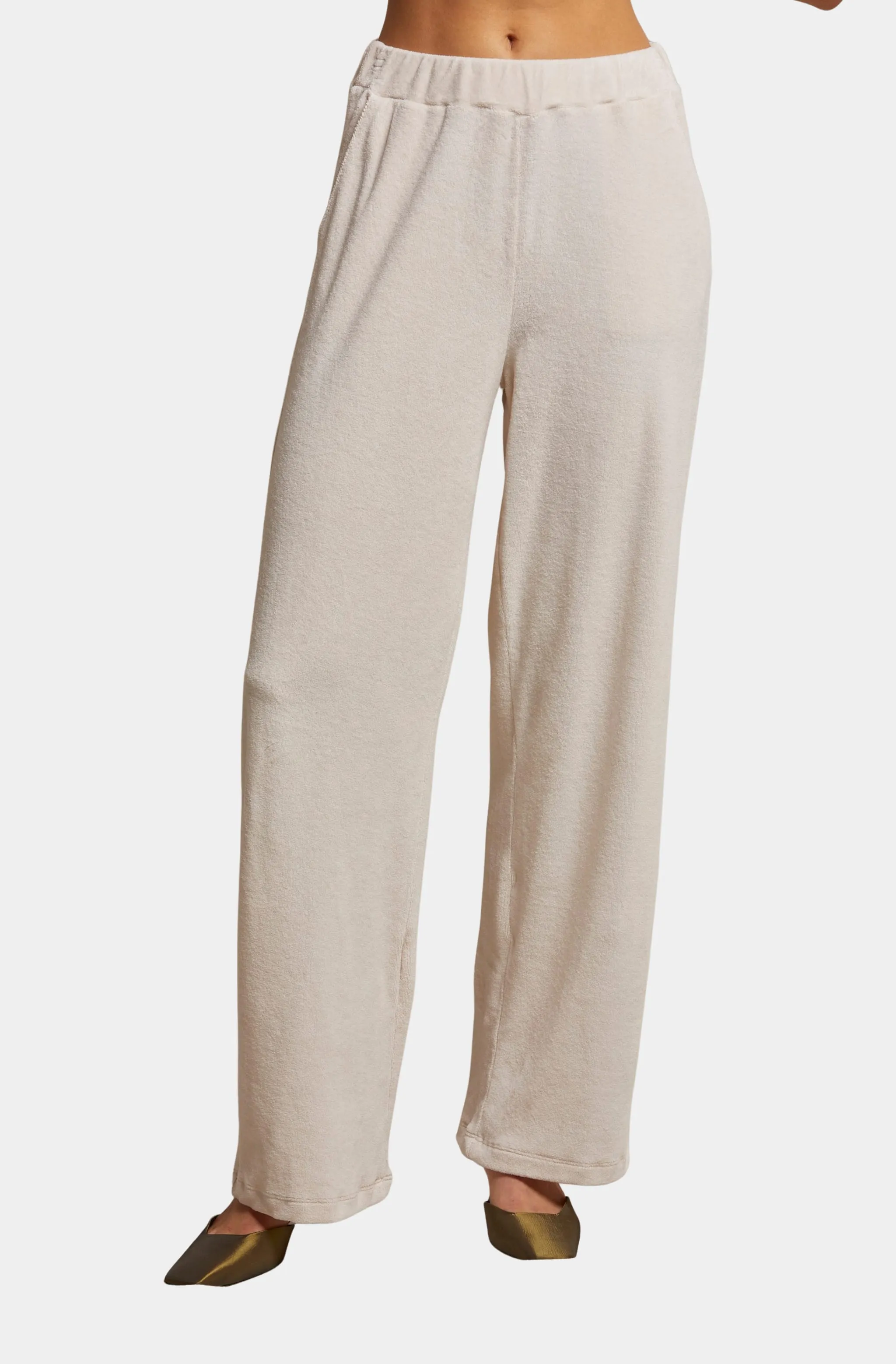 Velour Wide Leg Sweat Pant