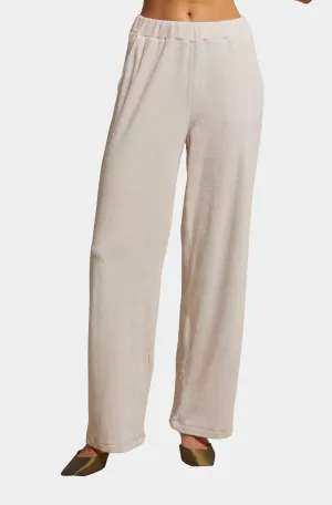 Velour Wide Leg Sweat Pant
