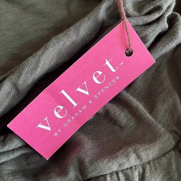 Velvet Women’s Vintage Slub Strapless Maxi Dress/Skirt in Military Green Sz Sm…