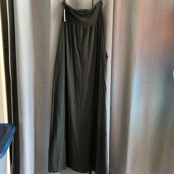 Velvet Women’s Vintage Slub Strapless Maxi Dress/Skirt in Military Green Sz Sm…