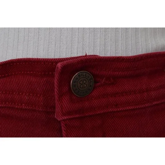 Vintage 90s Red Cotton/lycra Jeans size 10 | 32 waist