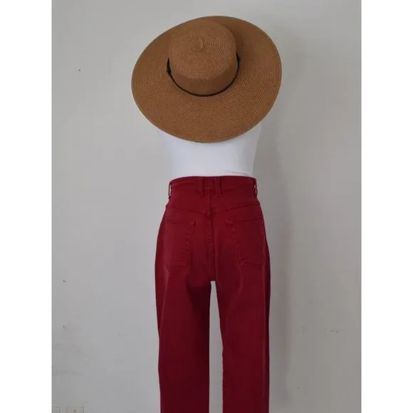 Vintage 90s Red Cotton/lycra Jeans size 10 | 32 waist
