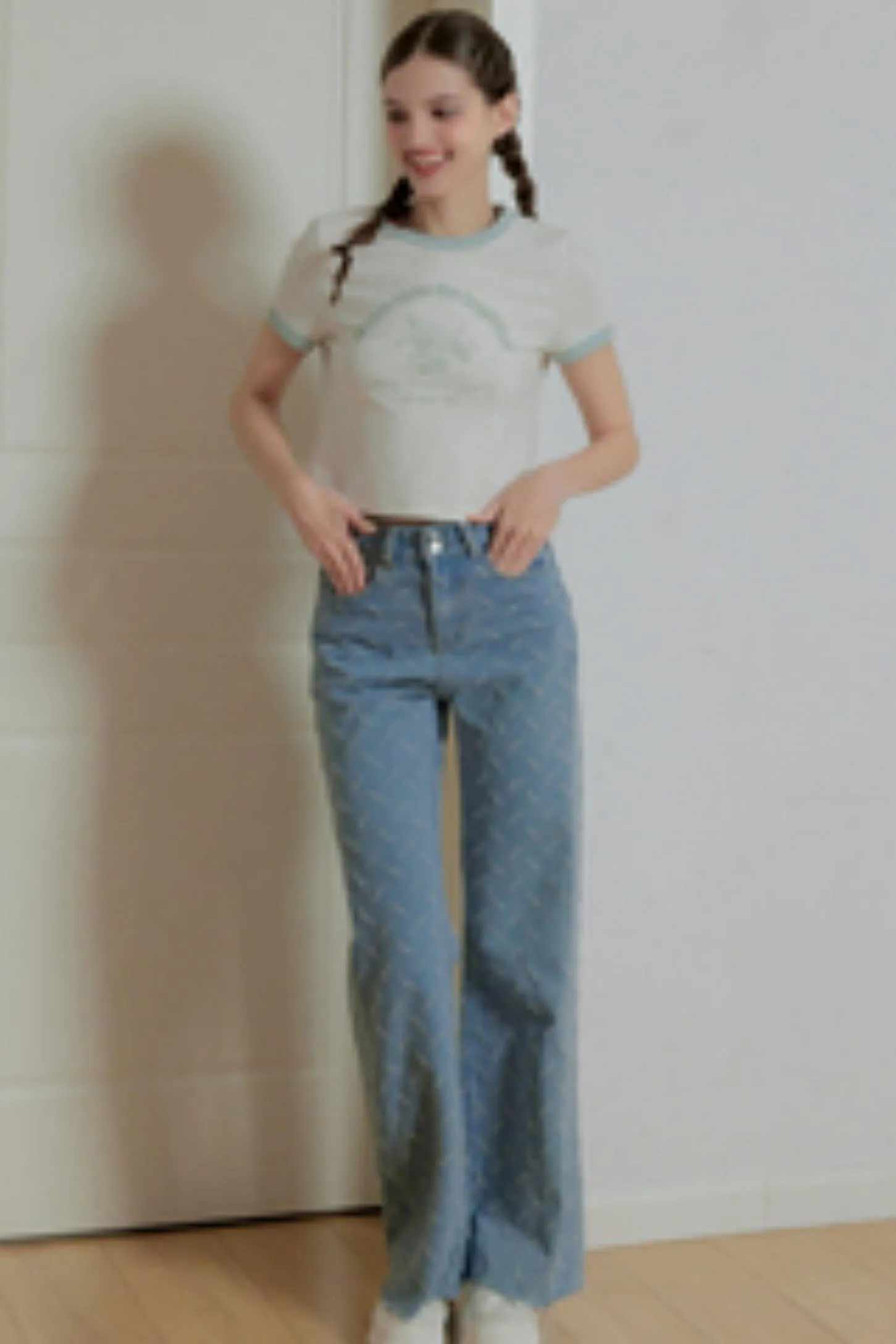 Vintage High-Waisted Micro-Flare Jeans