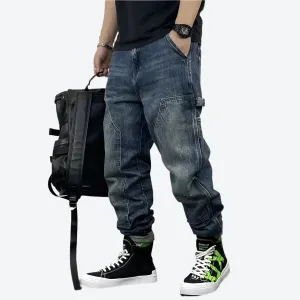 Vintage Loose Fit Cargo Denim Jeans