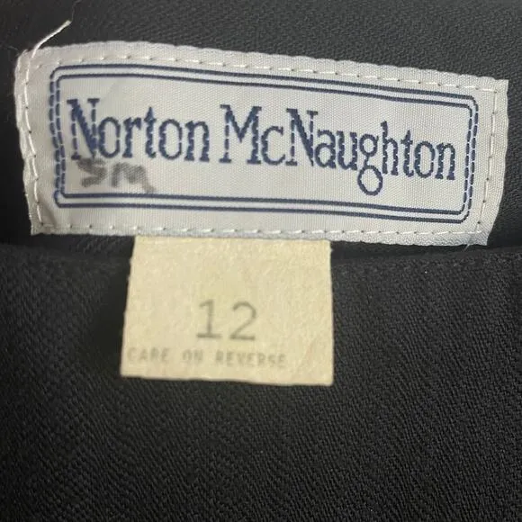 Vintage Norton McNaughton Black Wrap Midi Straight Skirt