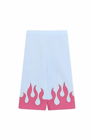 VIVETTA KIDS - Cookie Flame Pull-on Wide Leg Sweat Pants in Blue and Red