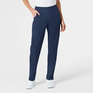 W123 5155 Flat Front Cargo Scrub Pants Navy