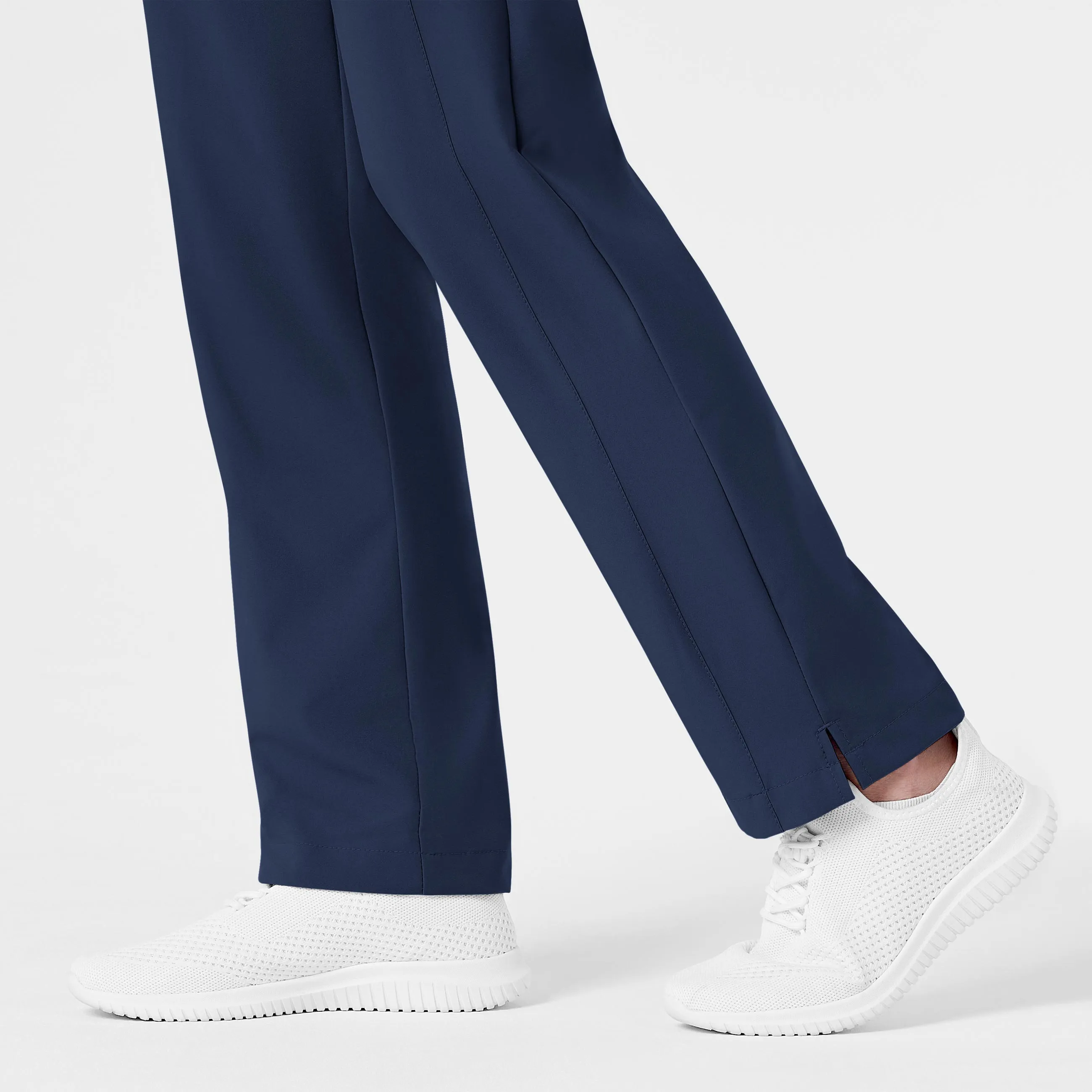 W123 5155 Flat Front Cargo Scrub Pants Navy