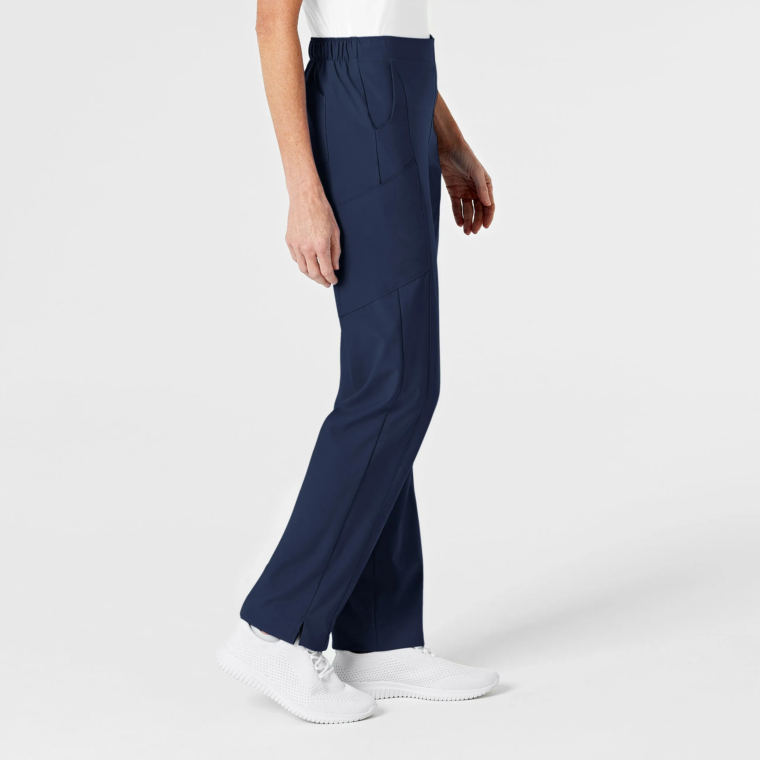 W123 5155 Flat Front Cargo Scrub Pants Navy