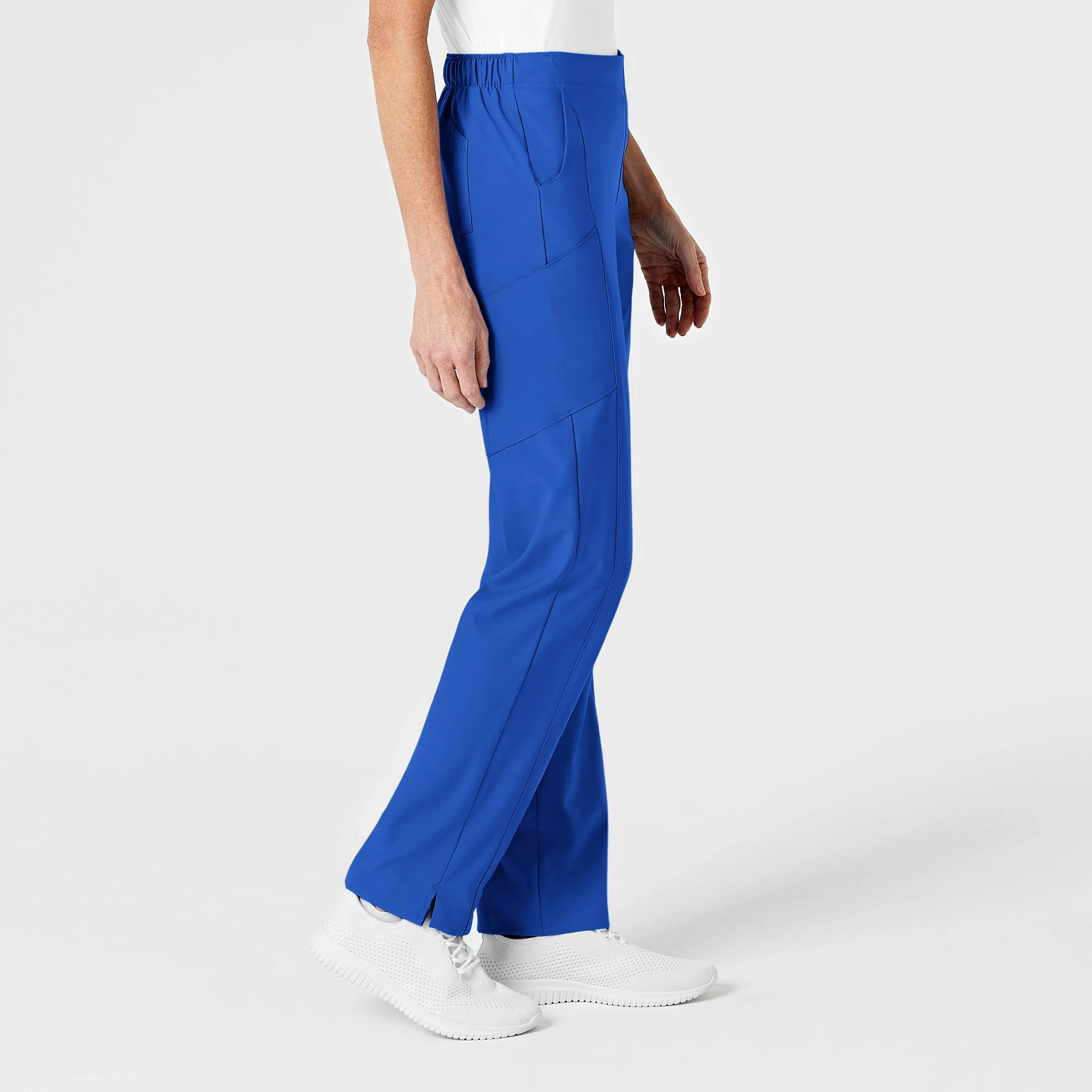 W123 5155 Flat Front Cargo Scrub Pants Royal