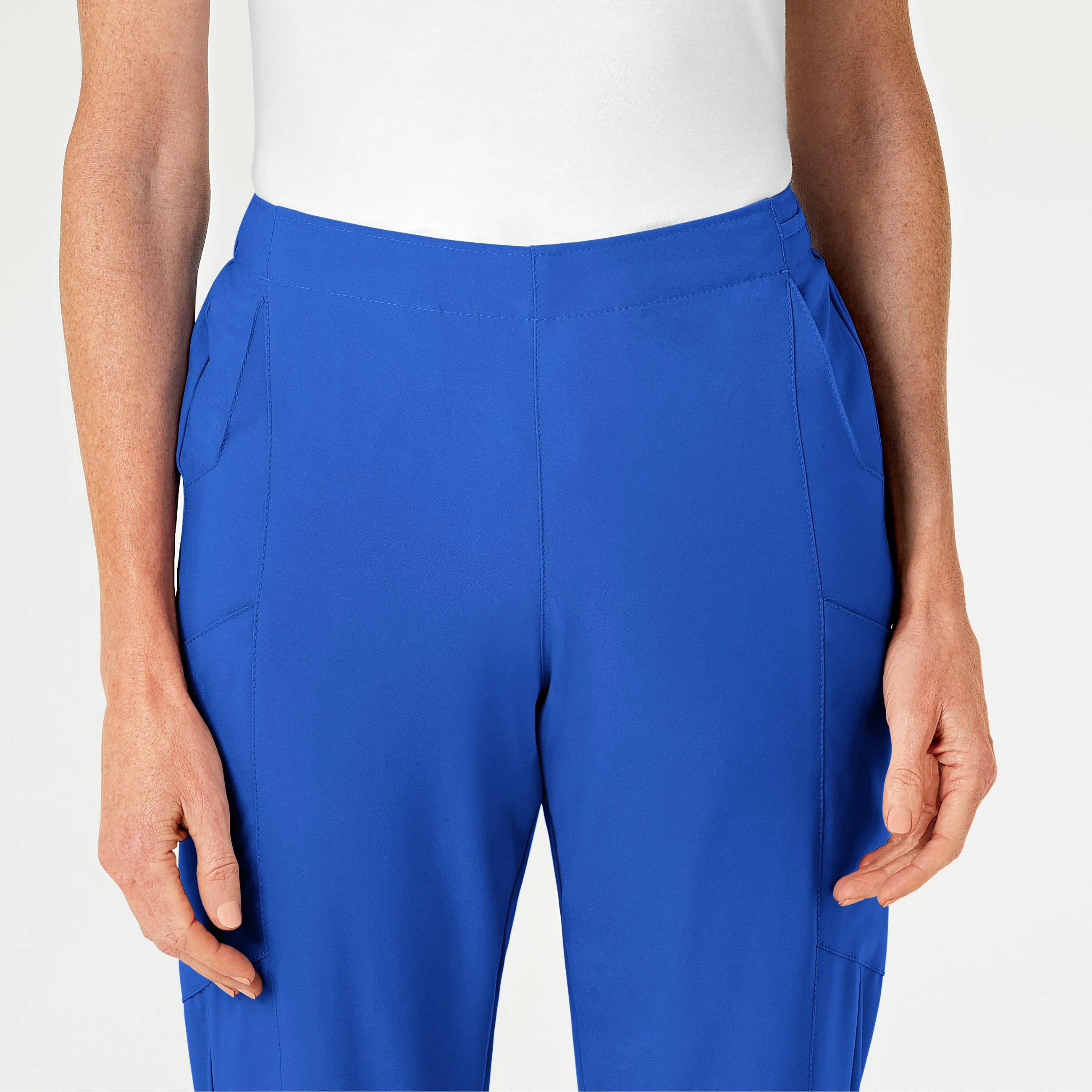 W123 5155 Flat Front Cargo Scrub Pants Royal