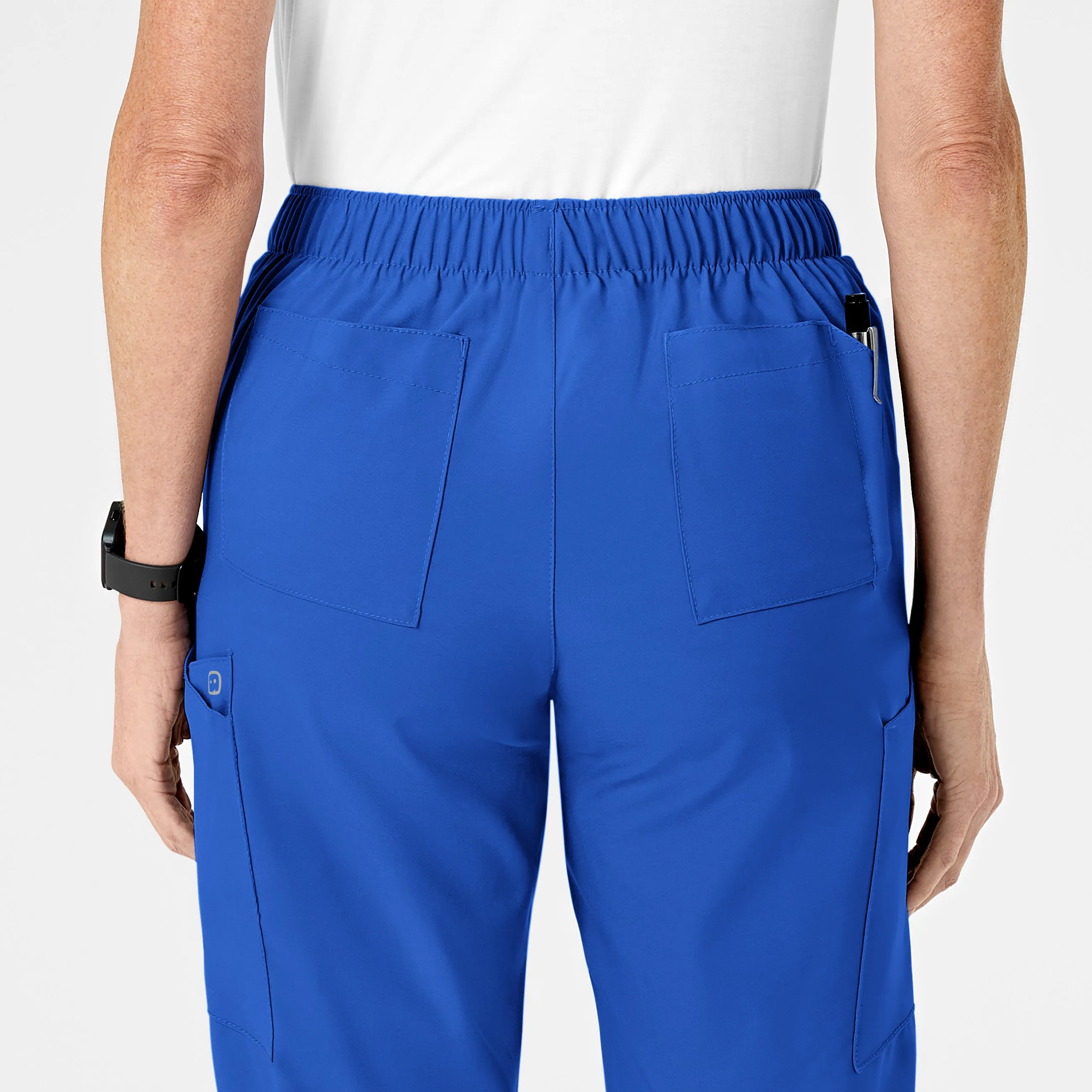 W123 5155 Flat Front Cargo Scrub Pants Royal