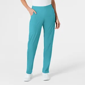 W123 5155 Flat Front Cargo Scrub Pants Teal Blue