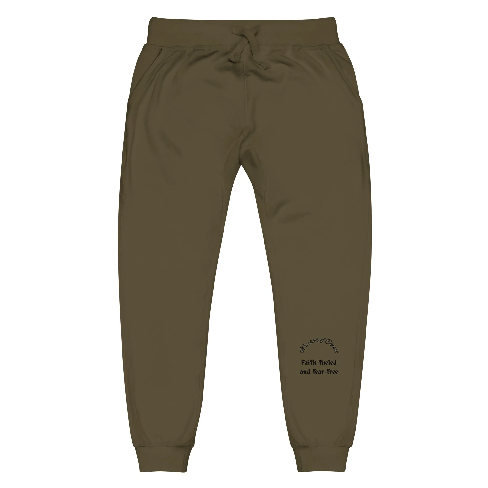 Warrior of Christ Unisex Fleece Sweatpants: Embrace Comfort with Purpose