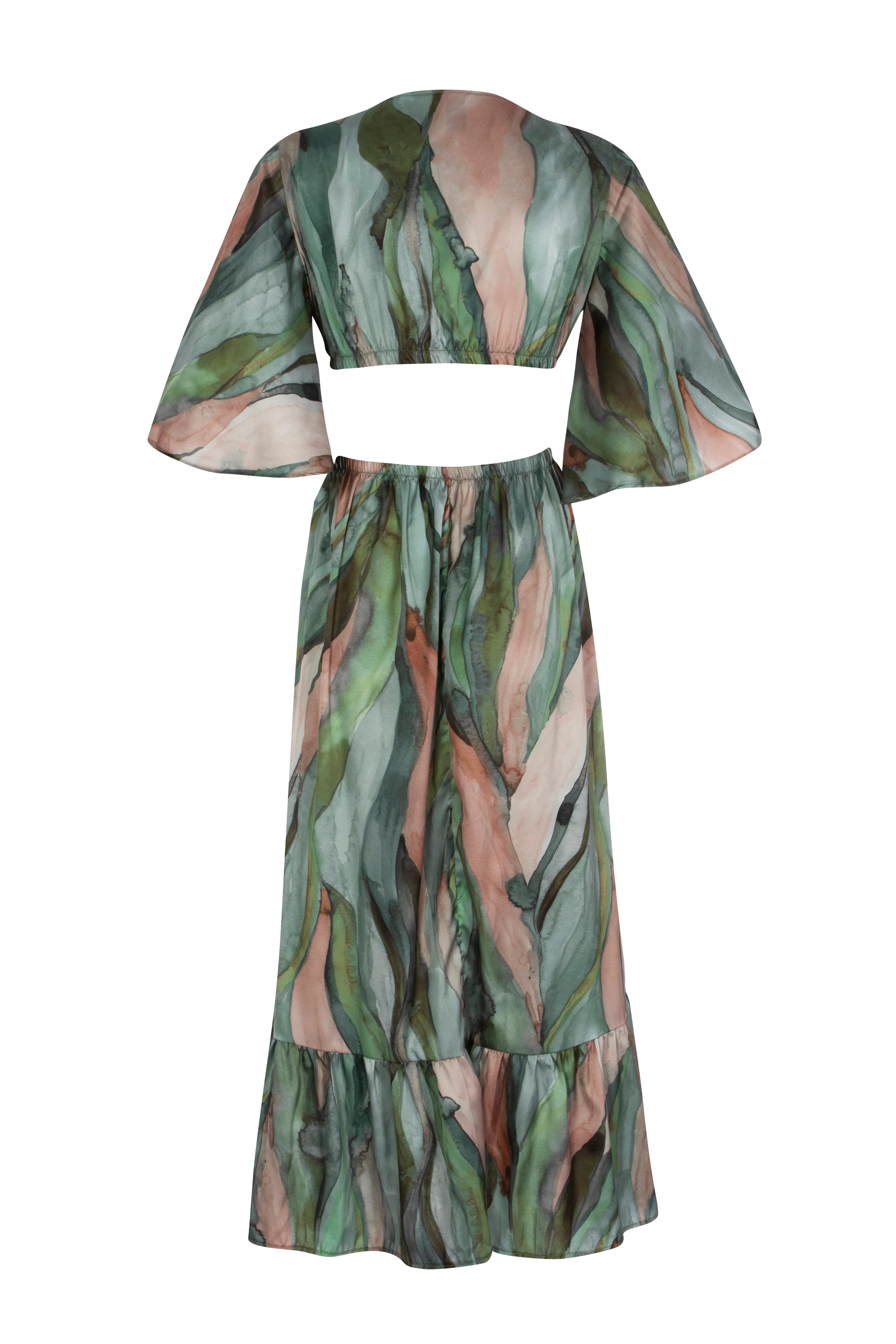 Watercolour Evergreen - Lisbon Dress