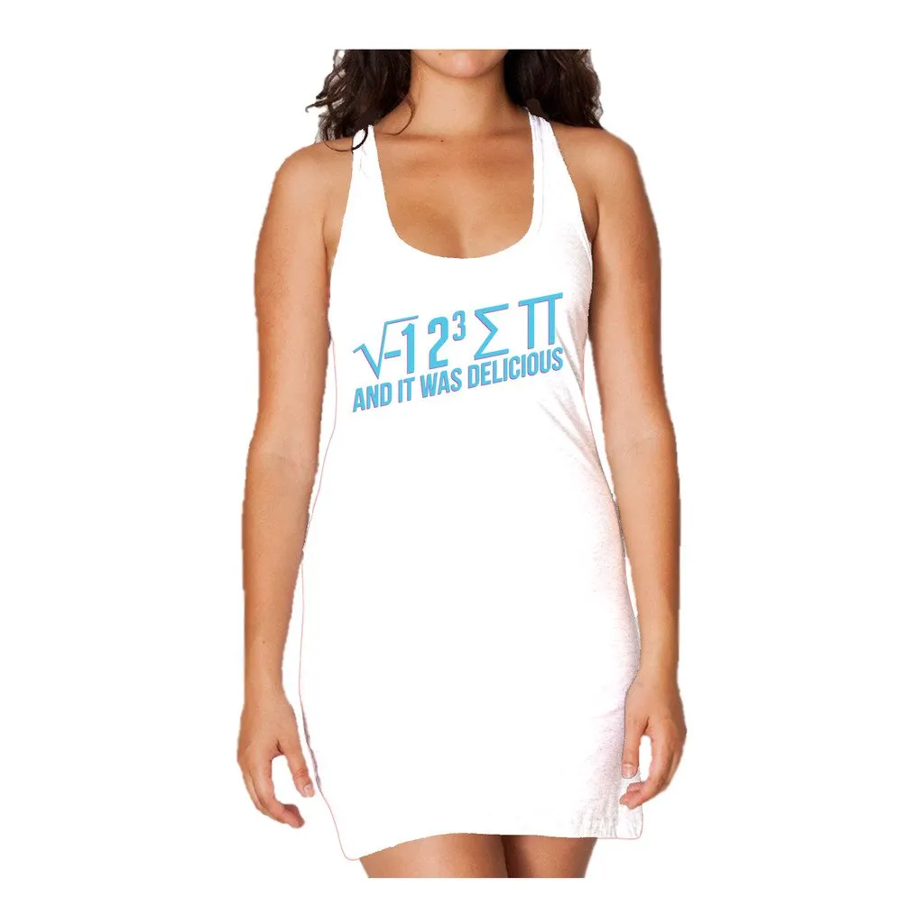 Weird Science I 8 Sum Pi Official Women's Long Tank Dress (White)