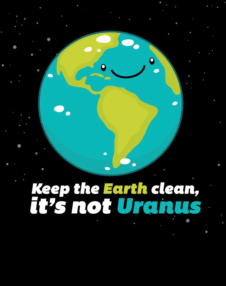 Weird Science Keep The Earth Clean It's Not Uranus Official Women's Long Tank Dress (Black)