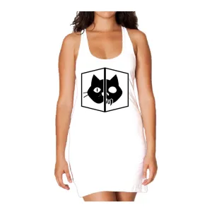 Weird Science Schrodinger's Cat Official Women's Long Tank Dress (White)