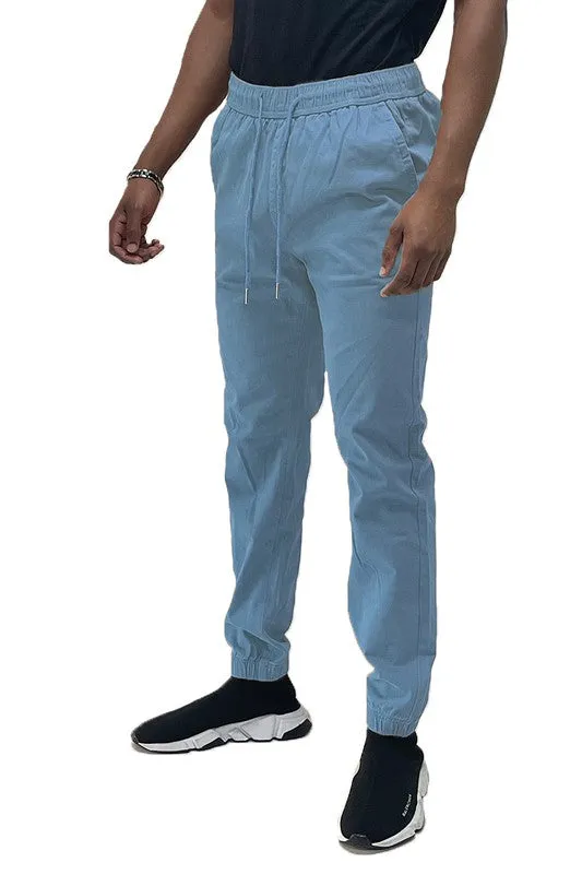 Weiv Men's Solid Stretch Cargo Jogger