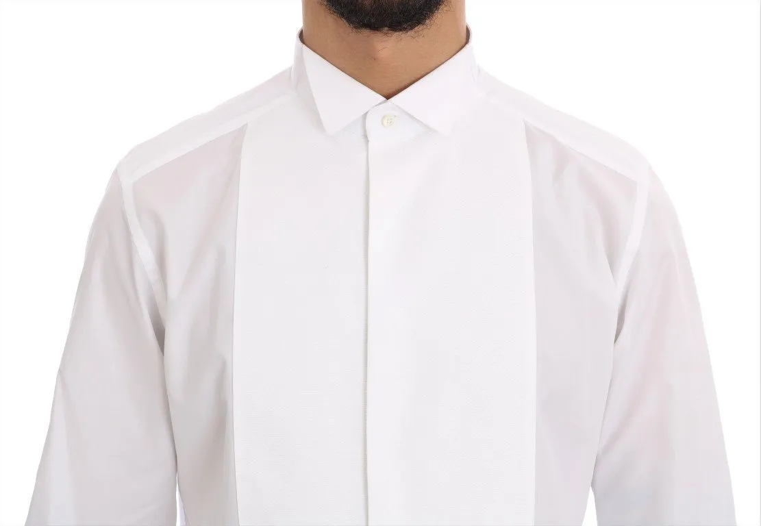 White GOLD Slim Fit Tuxedo Shirt