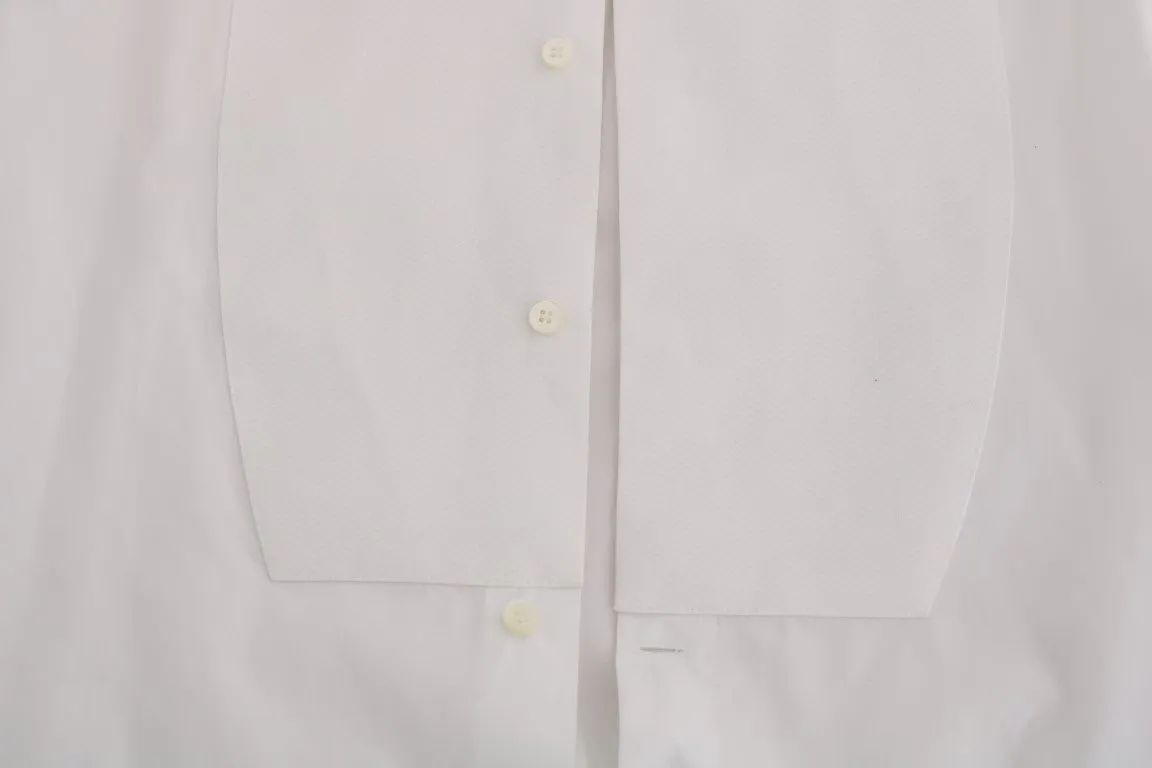 White GOLD Slim Fit Tuxedo Shirt