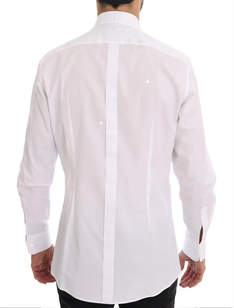 White GOLD Slim Fit Tuxedo Shirt
