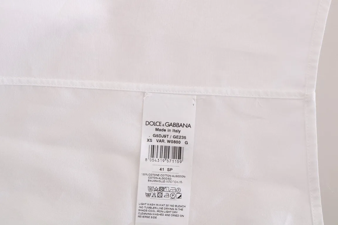 White GOLD Slim Fit Tuxedo Shirt
