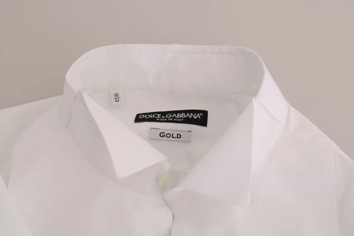 White GOLD Slim Fit Tuxedo Shirt