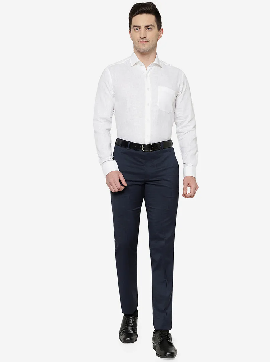 White Solid Regular Fit Formal Shirt | JadeBlue