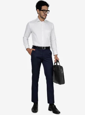 White Solid Slim Fit Formal Shirt | Greenfibre