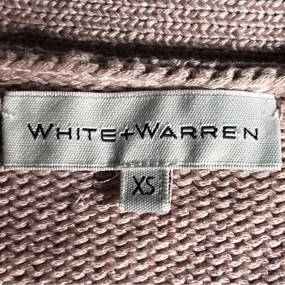 White   Warren - Puff Shoulder Cardigan in Pink Topaz