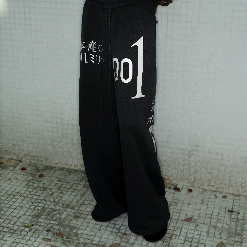 Wide-Leg Graphic Sweatpants