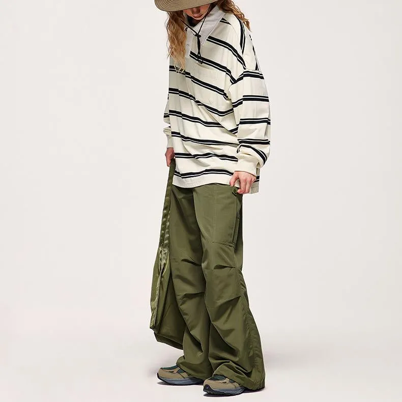 Wide Leg Paratrooper Pants