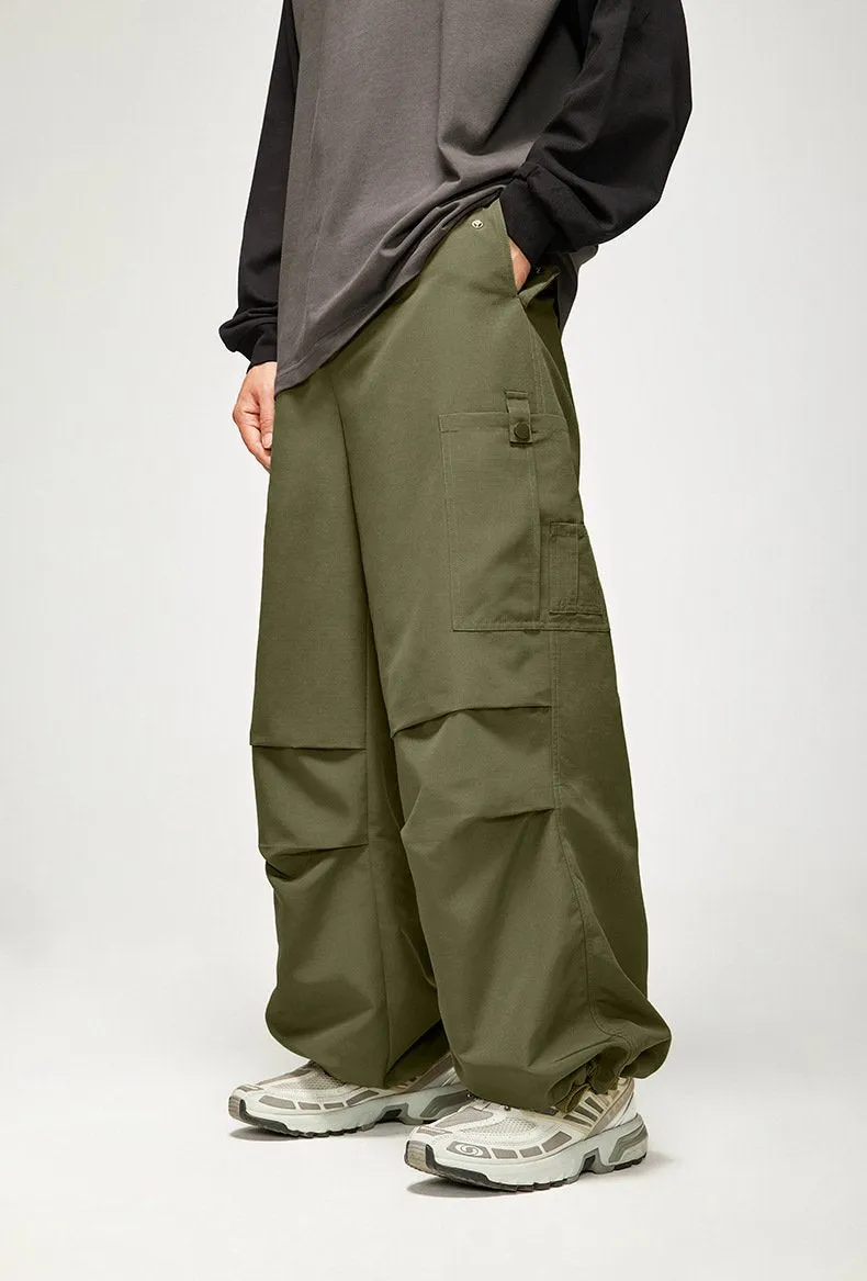 Wide Leg Paratrooper Pants