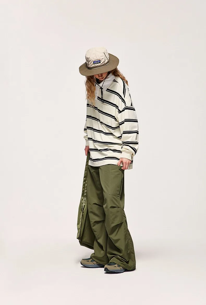 Wide Leg Paratrooper Pants