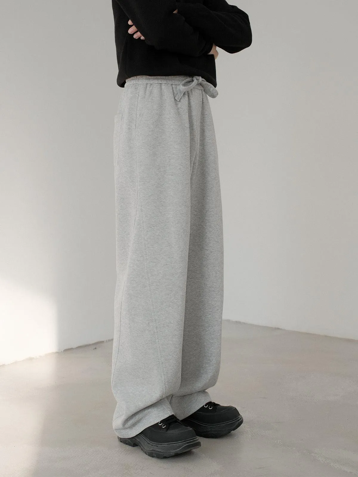 Wide-Leg Scimitar Sweatpants