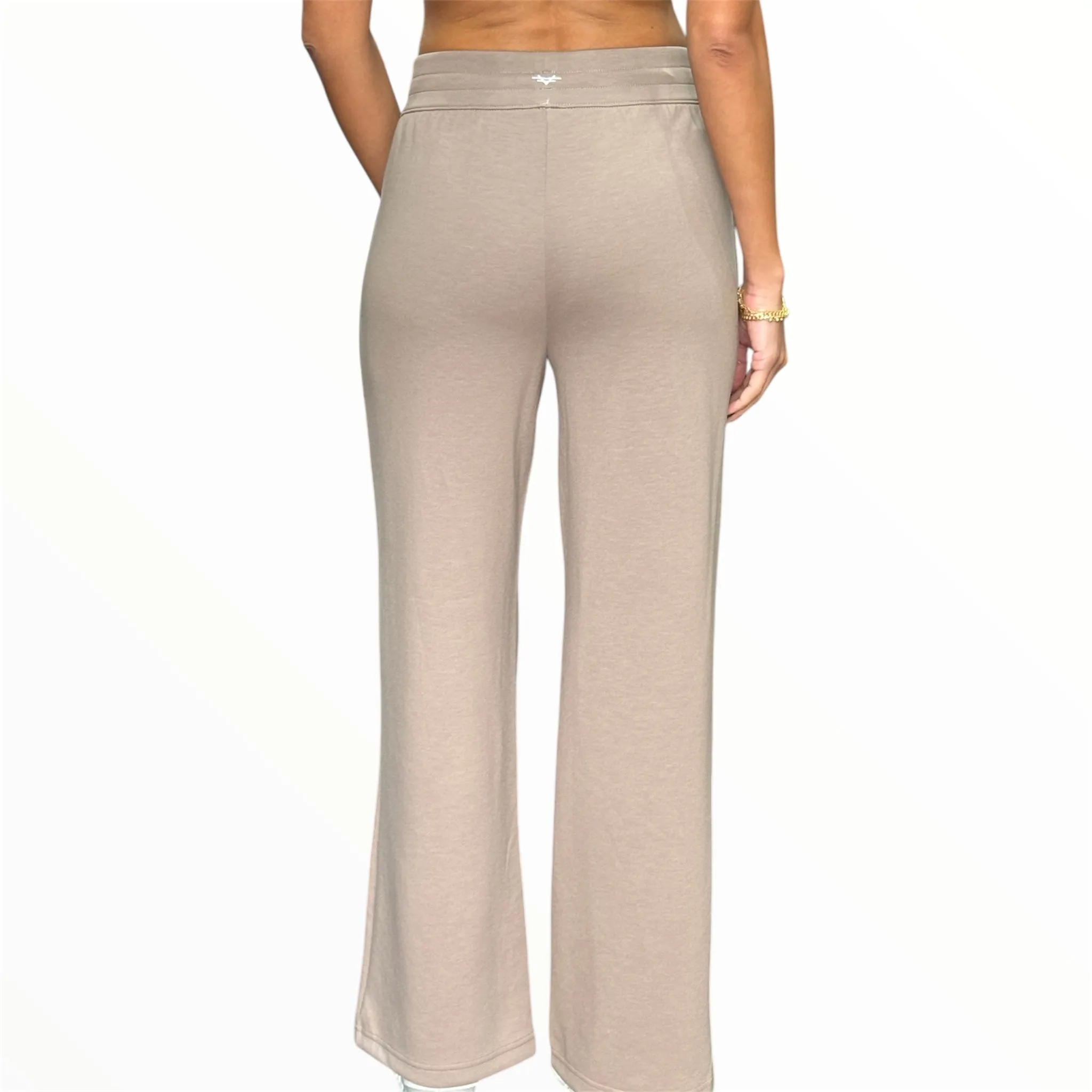 Wide Leg Sweatpants - Khaki