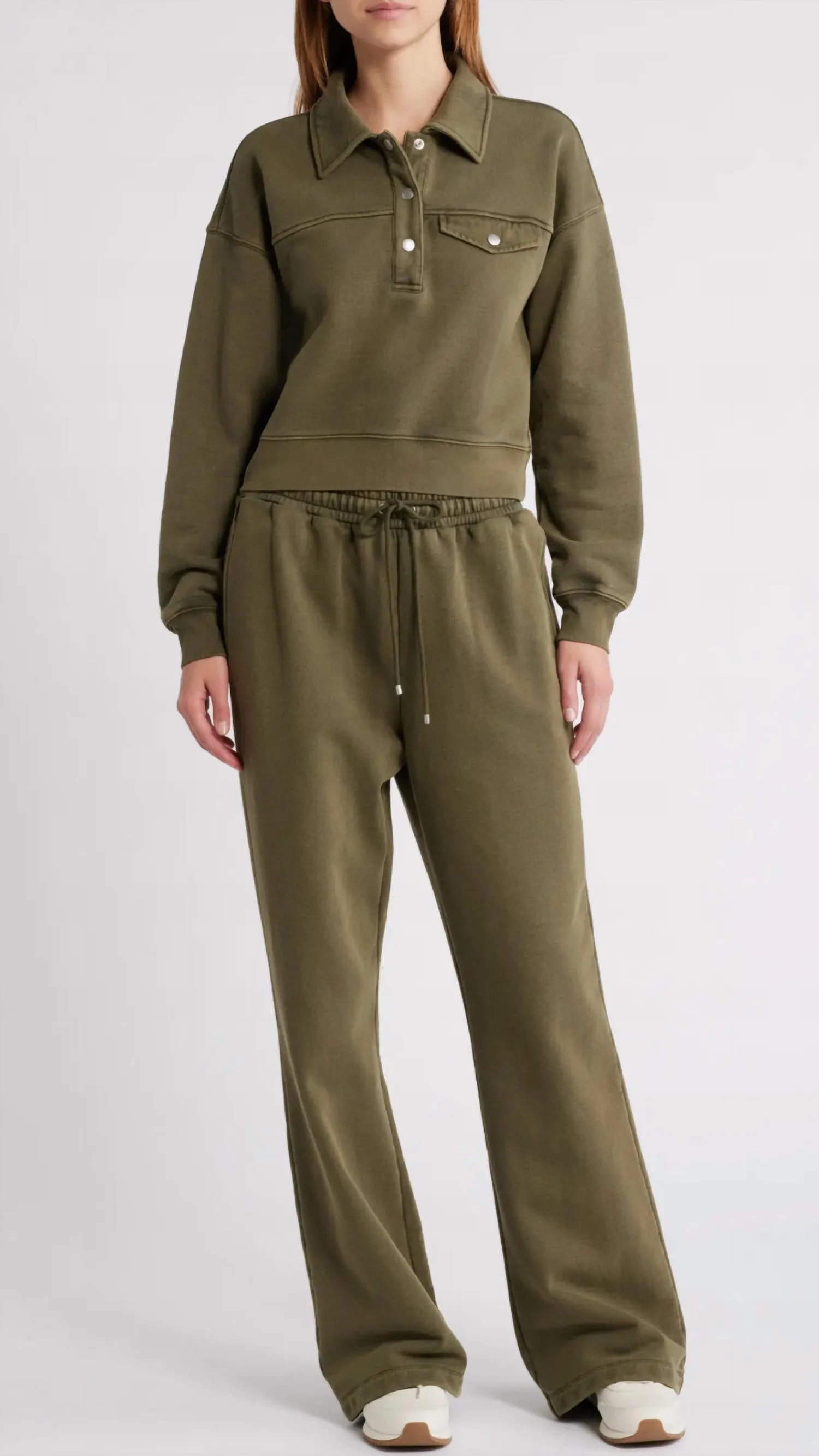 Wide Leg Track Sweatpants In Surplus